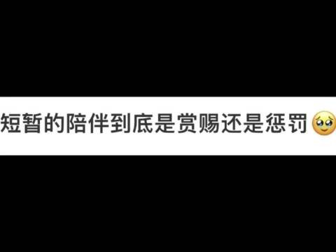 短暂的陪伴到底是上次还是惩罚现在有答案了吗？纪念那些爱配平的情侣