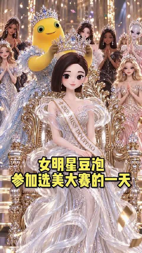 女星豆泡参加宇宙选美比赛的一天 豆包