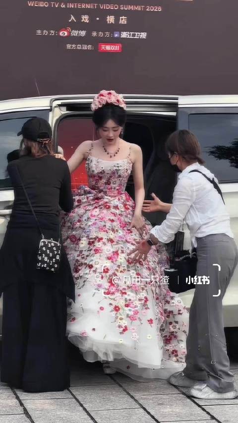 祝绪丹视界大会红毯花仙子造型亮相