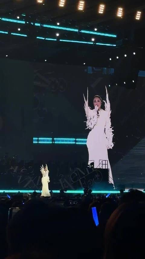 杨千嬅汕头演唱会清唱月下煮茶，与粉丝大合唱